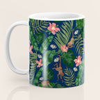 Tropical Garden - Dark Blue Coffee Mug Gallery Image 3
