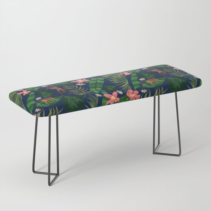 Tropical Garden - Dark Blue Bench Gallery Image 1