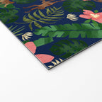 Tropical Garden - Dark Blue Welcome Mat Gallery Image 2