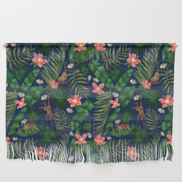 Tropical Garden - Dark Blue Wall Hanging Gallery Image 1