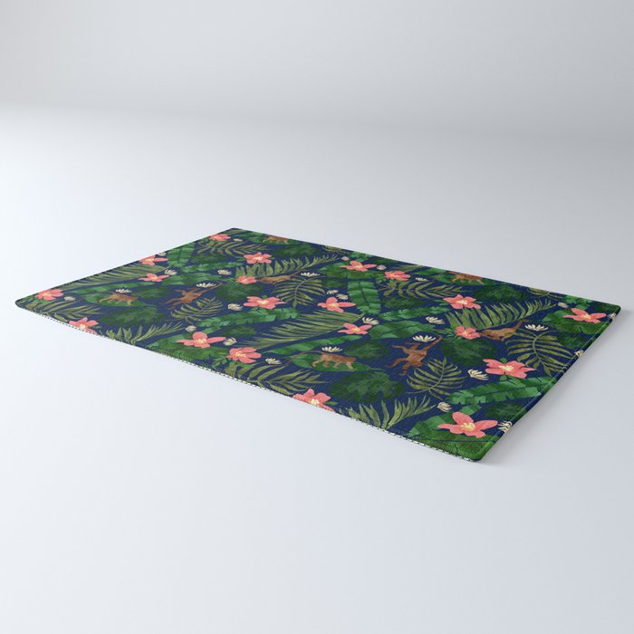 Tropical Garden - Dark Blue Rug Gallery Image 3
