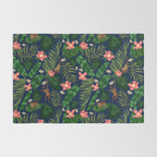 Tropical Garden - Dark Blue Rug Gallery Image 2