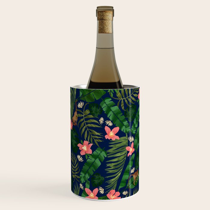 Tropical Garden - Dark Blue Wine Chiller Gallery Image 1