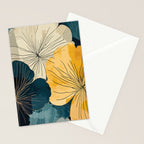 Floral Navy Honey Stationery Card Gallery Image 2