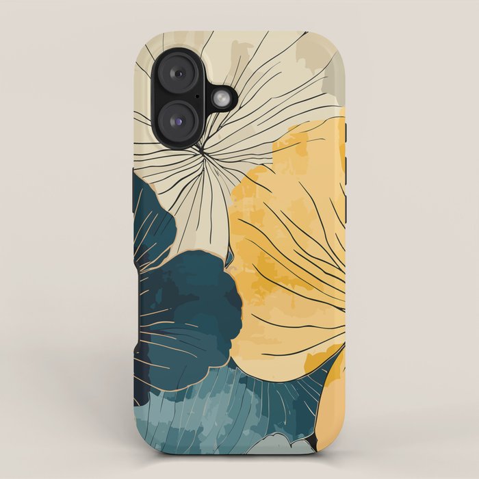 Floral Navy Honey iPhone Case Gallery Image 1