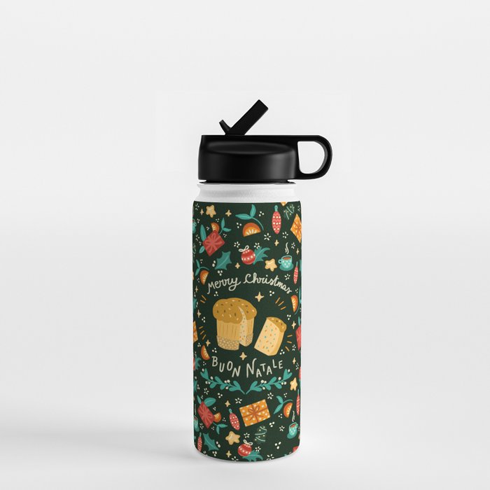 Merry Christmas panettone  Water Bottle Gallery Image 1