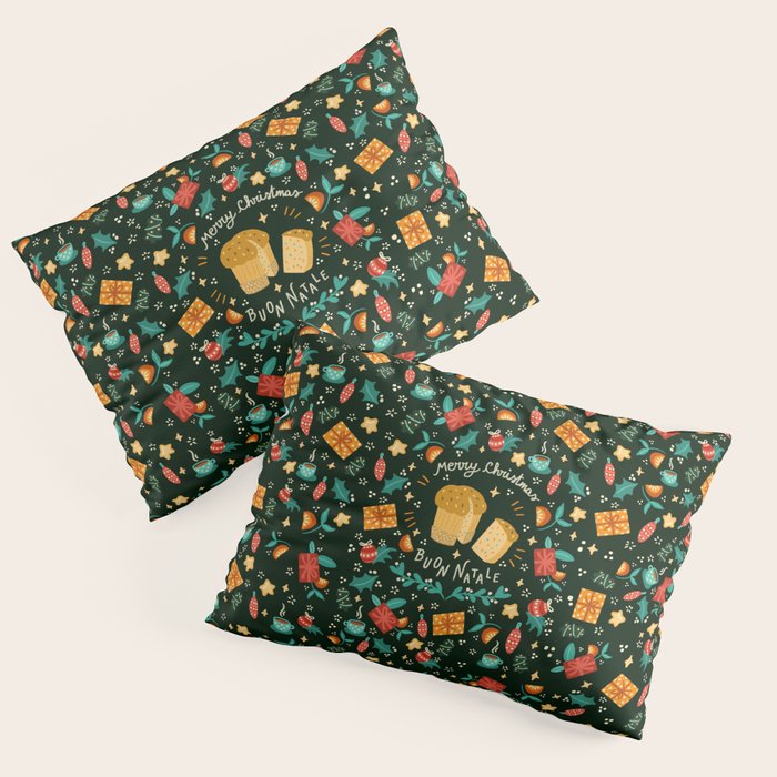 Merry Christmas panettone  Pillow Sham Gallery Image 1