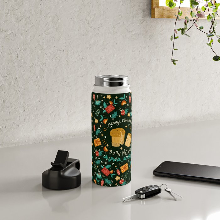 Merry Christmas panettone  Water Bottle Gallery Image 5