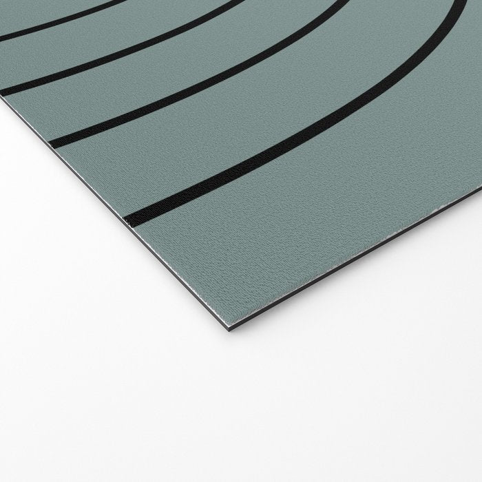 Minimal Arch XLV Neutral Teal Modern Geometric Lines Welcome Mat Gallery Image 2