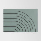 Minimal Arch XLV Neutral Teal Modern Geometric Lines Rug Gallery Image 2