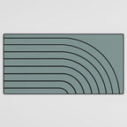 Minimal Arch XLV Neutral Teal Modern Geometric Lines Desk Mat Gallery Image 3