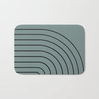 Minimal Arch XLV Neutral Teal Modern Geometric Lines Bath Mat Gallery Image 1