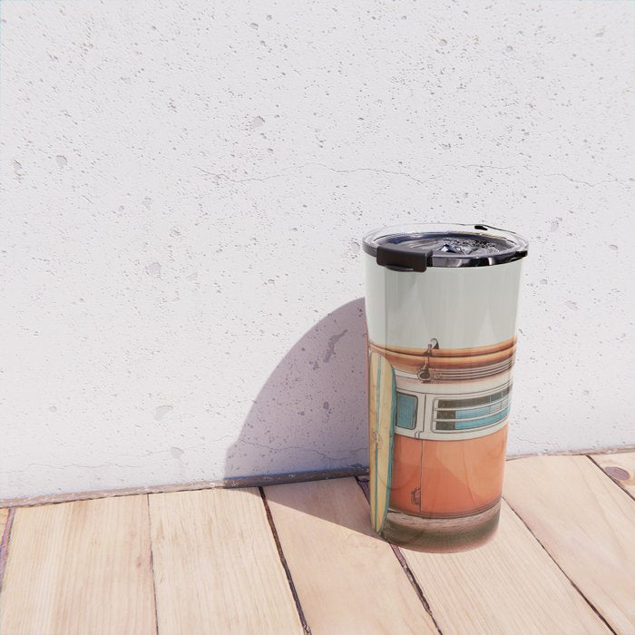 Surf Van I - Vintage Coastal Adventure Print Travel Mug Gallery Image 4