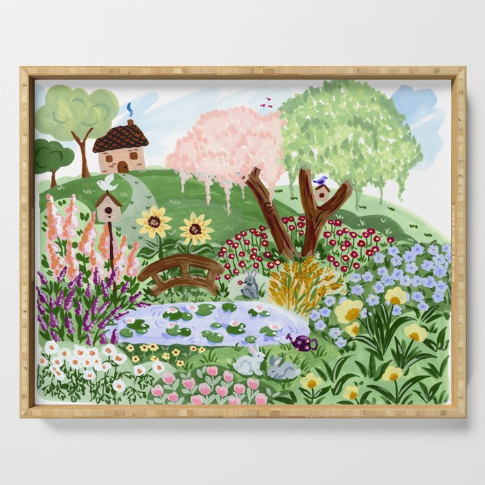 English Garden Serving Tray Gallery Image 1