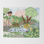 English Garden Throw Blanket Gallery Image 2