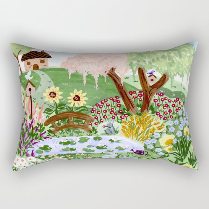 English Garden Rectangular Pillow Gallery Image 2