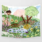 English Garden Wall Tapestry Gallery Image 4