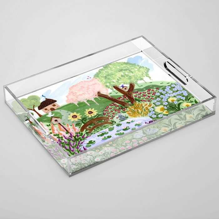 English Garden Acrylic Tray Gallery Image 1
