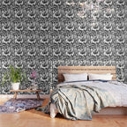 Creatures Graffiti Black and White on French Train Ticket Wallpaper Gallery Image 3