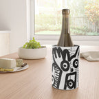 Creatures Graffiti Black and White on French Train Ticket Wine Chiller Gallery Image 4
