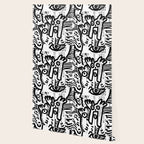 Creatures Graffiti Black and White on French Train Ticket Wallpaper Gallery Image 2