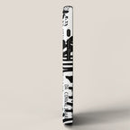 Creatures Graffiti Black and White on French Train Ticket iPhone Case Gallery Image 2