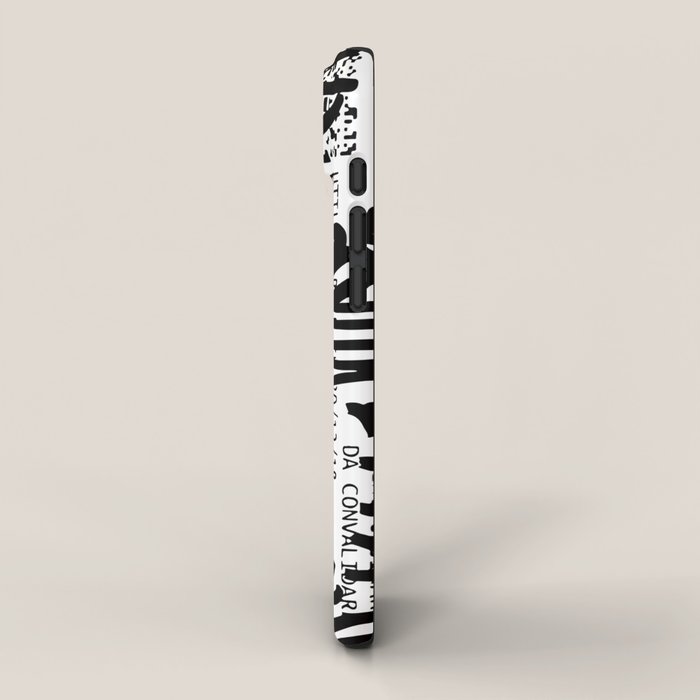 Creatures Graffiti Black and White on French Train Ticket iPhone Case Gallery Image 2
