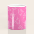 Preppy Pink Wispy Leaves Contemporary Abstract Pattern Coffee Mug Gallery Image 4