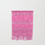 Preppy Pink Wispy Leaves Contemporary Abstract Pattern Wall Hanging Gallery Image 1