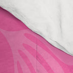 Preppy Pink Wispy Leaves Contemporary Abstract Pattern Comforter Gallery Image 4