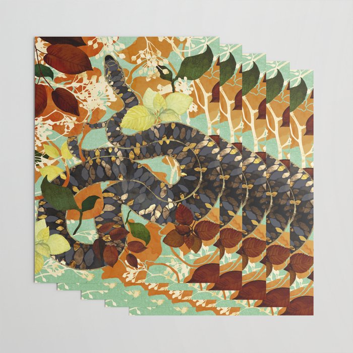Fall Serpent Garden Wrapping Paper Gallery Image 3