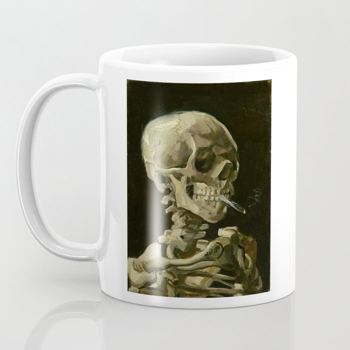 Vincent van Gogh - Skull of a Skeleton with Burning Cigarette Coffee Mug Gallery Image 3