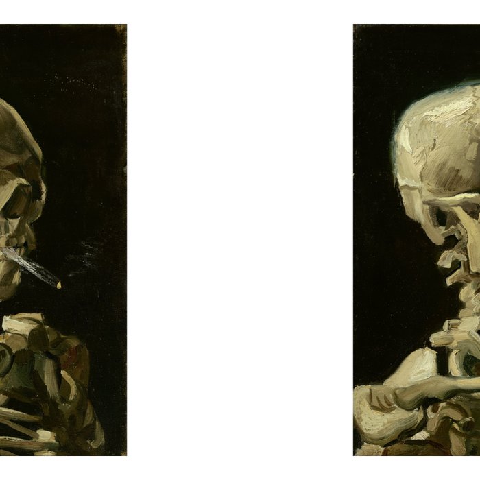 Vincent van Gogh - Skull of a Skeleton with Burning Cigarette Coffee Mug Gallery Image 2