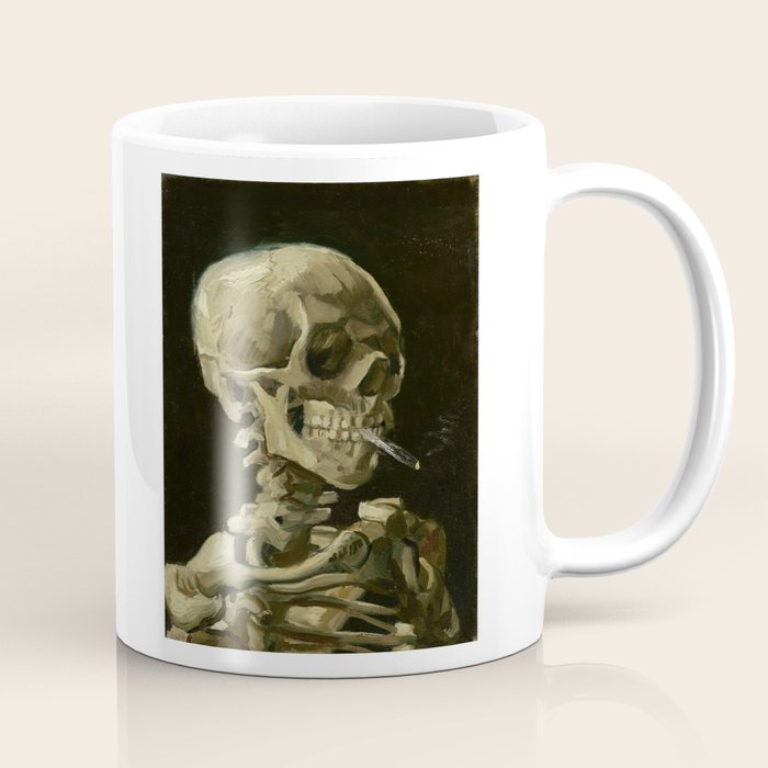 Vincent van Gogh - Skull of a Skeleton with Burning Cigarette Coffee Mug Gallery Image 1