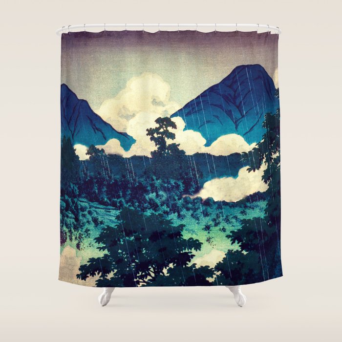 Under the Rain in Doyi - Nature Landscape Shower Curtain Gallery Image 1