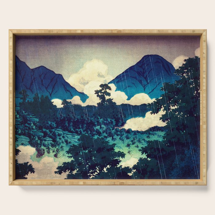 Under The Rain In Doyi - Nature Landscape Serving Tray Gallery Image 1