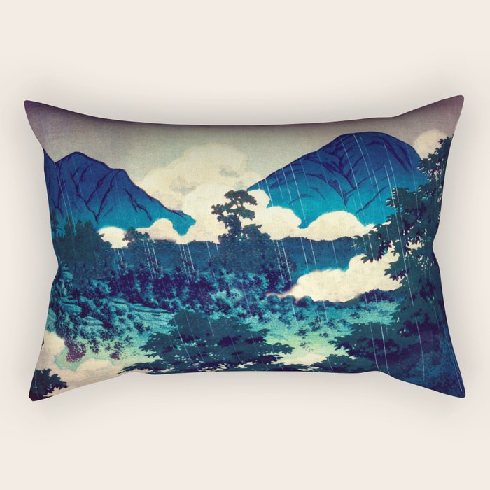 Under the Rain in Doyi - Nature Landscape Rectangular Pillow Gallery Image 2