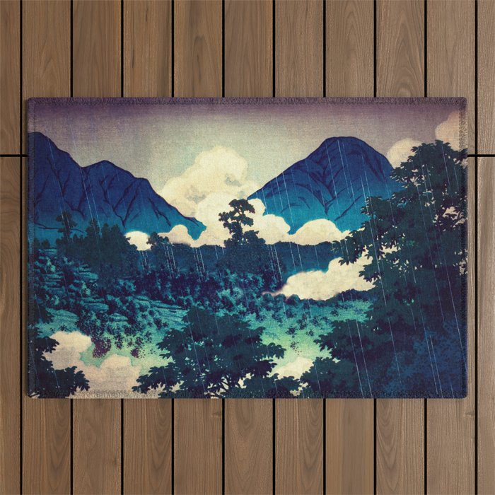 Under the Rain in Doyi - Nature Landscape Outdoor Rug Gallery Image 1