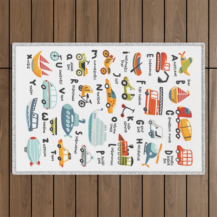 Beep Beep Alphabet Outdoor Rug Gallery Image 1