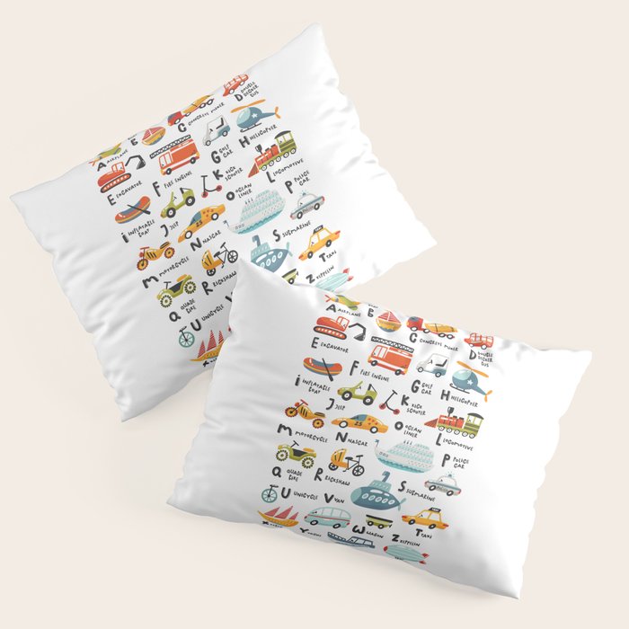 Beep Beep Alphabet Pillow Sham Gallery Image 3