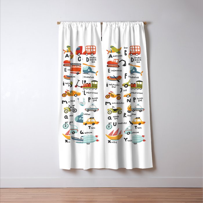 Beep Beep Alphabet Window Curtain Gallery Image 3