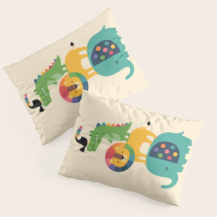 Rainbow Safari Pillow Sham Gallery Image 1