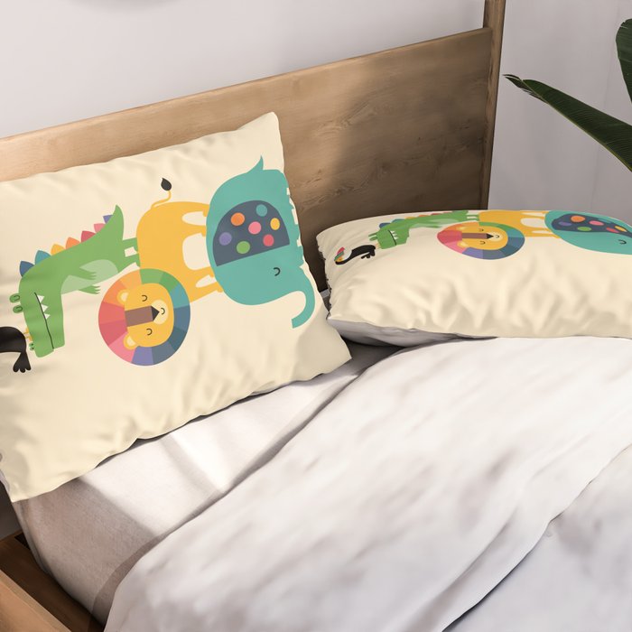 Rainbow Safari Pillow Sham Gallery Image 2