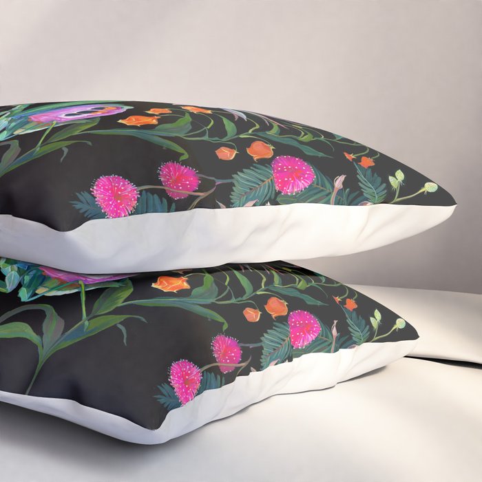 Mantis and Moth Cactus Flower Pillow Sham Gallery Image 3
