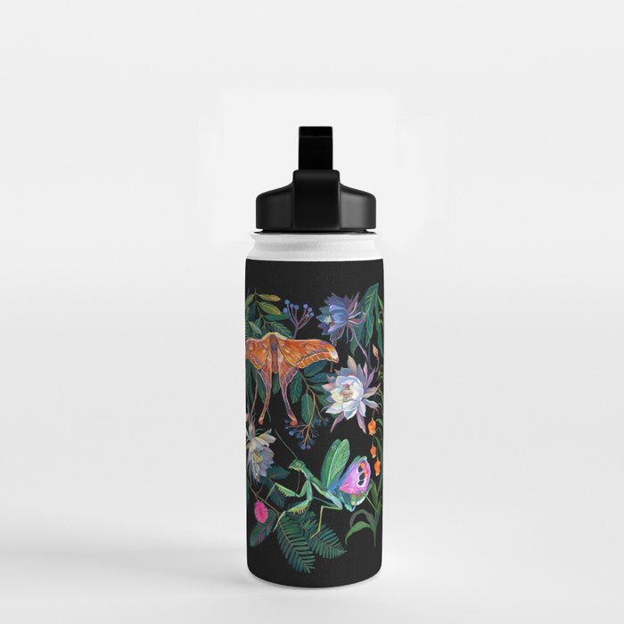 Mantis and Moth Cactus Flower Water Bottle Gallery Image 2