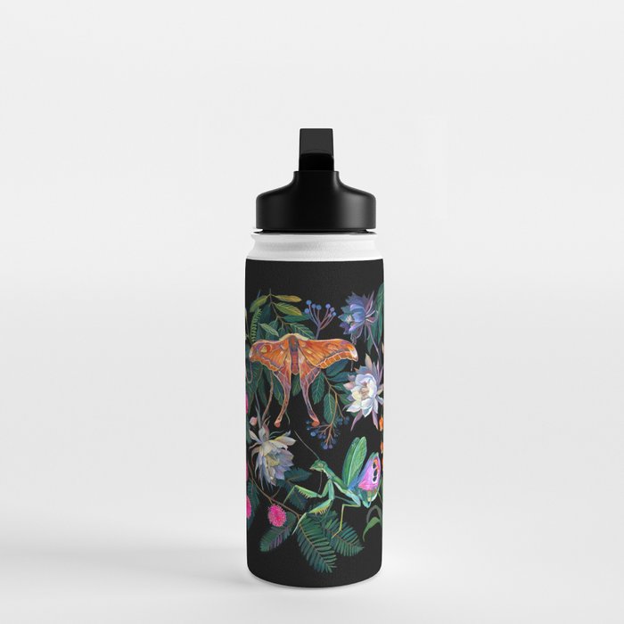 Mantis and Moth Cactus Flower Water Bottle Gallery Image 3