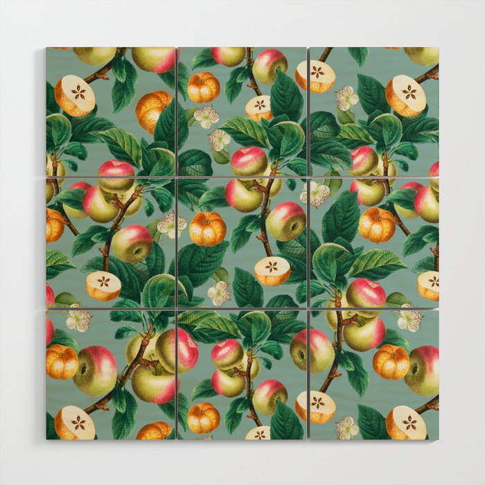 Spring Summer 2022 Fruits Pattern Wood Wall Art Gallery Image 1