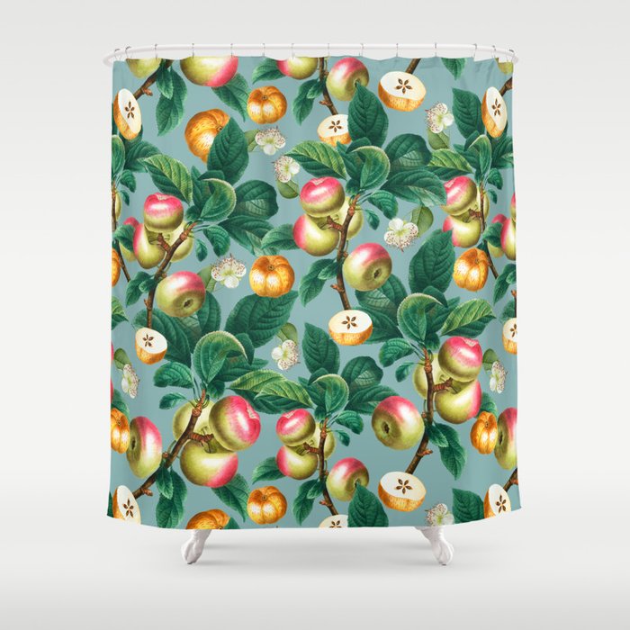 Spring Summer 2022 Fruits Pattern Shower Curtain Gallery Image 1