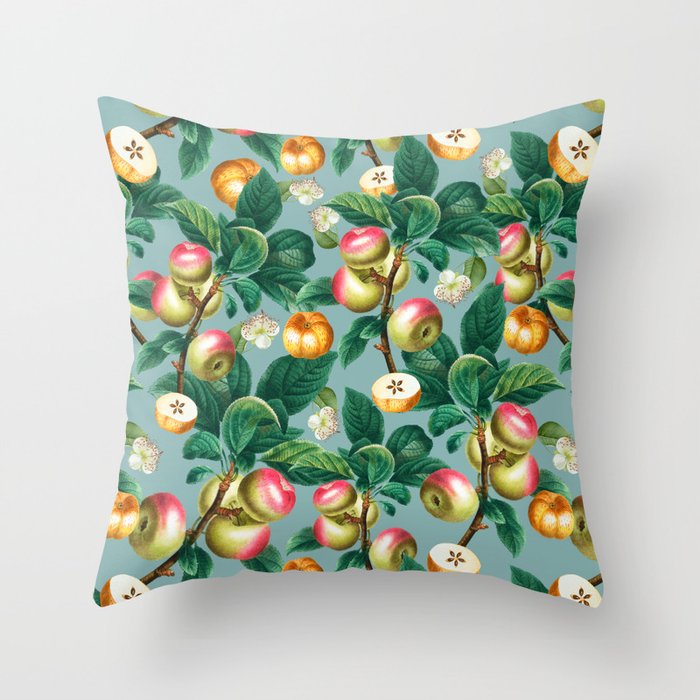 Spring Summer 2022 Fruits Pattern Throw Pillow Gallery Image 1