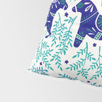 Swedish Dala Horses - Navy & Blue Palette Pillow Sham Gallery Image 4